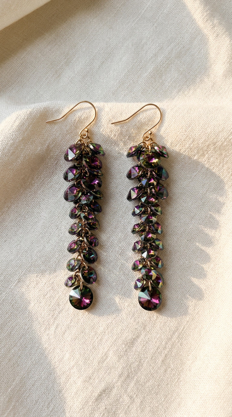 CASSANDRA - BO cascade cristaux iridescents