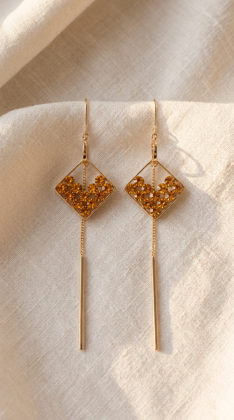 ILONA Ambre - Boucles d'oreilles Janaïa