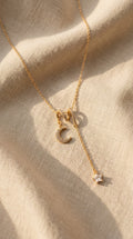 SELENA - Collier lariat lune et étoile